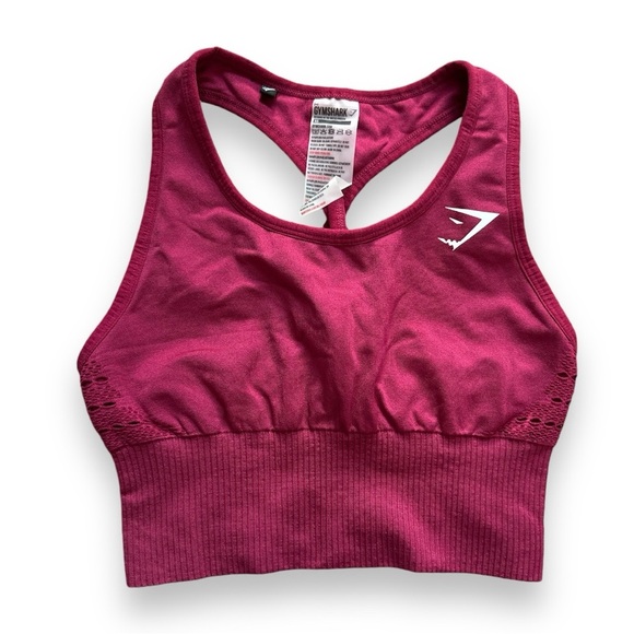 Gymshark Energy Seamless Sports Bra Berry Women’s Size XS Athletic Workout Yoga - Picture 3 of 12